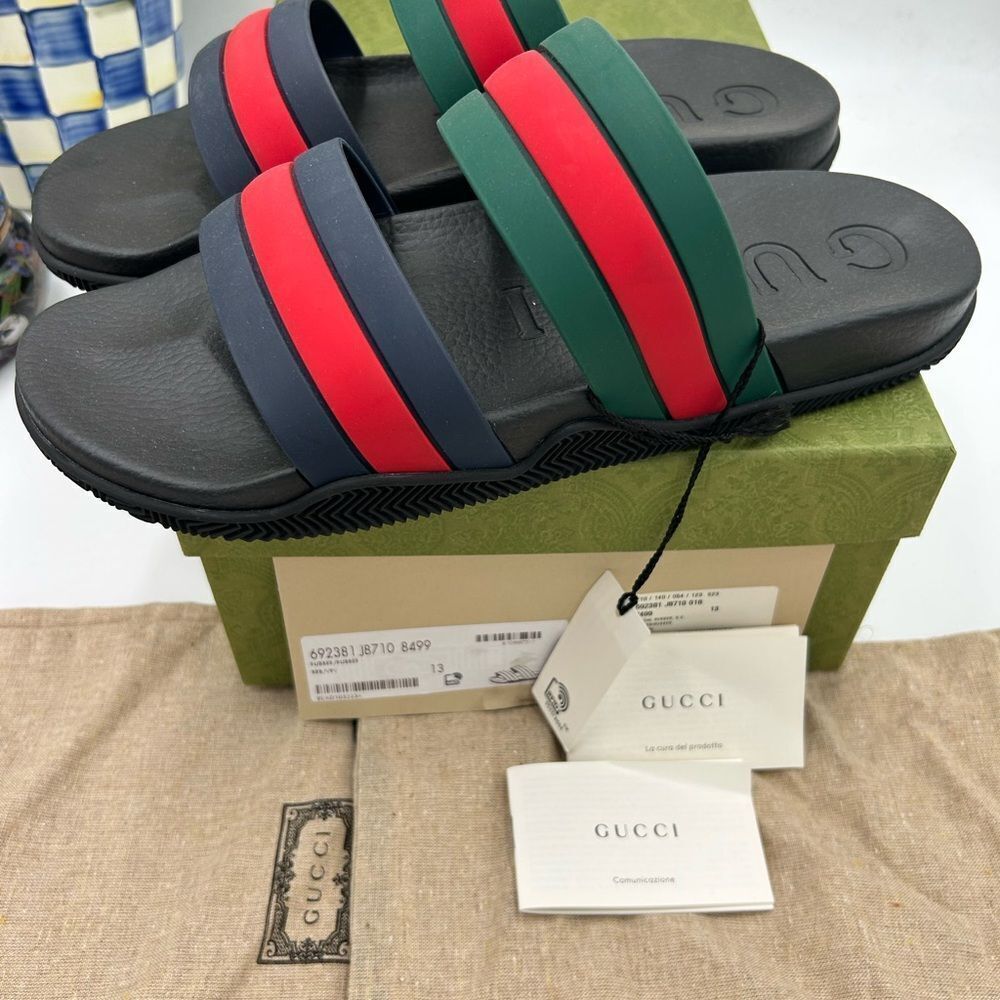 Men’s Gucci, Agrado  double strap sandals size 13 made in Italy - Picture 11 of 11